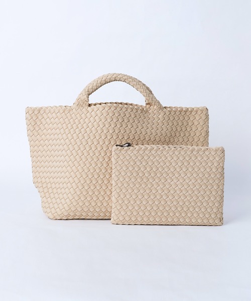NAGHEDI(ナゲディ)の「【NAGHEDI】トートバッグ-St Barths Medium Tote(トートバッグ・レディース・アイボリー/カーキ/ピンク・M)」の8枚目の写真