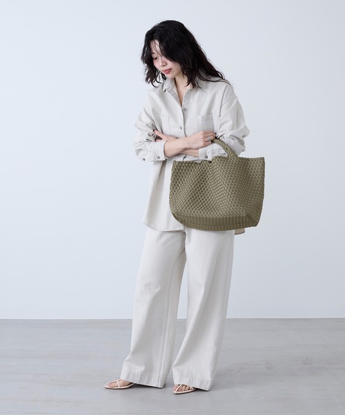 NAGHEDI(ナゲディ)の「【NAGHEDI】トートバッグ-St Barths Medium Tote(トートバッグ・レディース・アイボリー/カーキ/ピンク・M)」の19枚目の写真