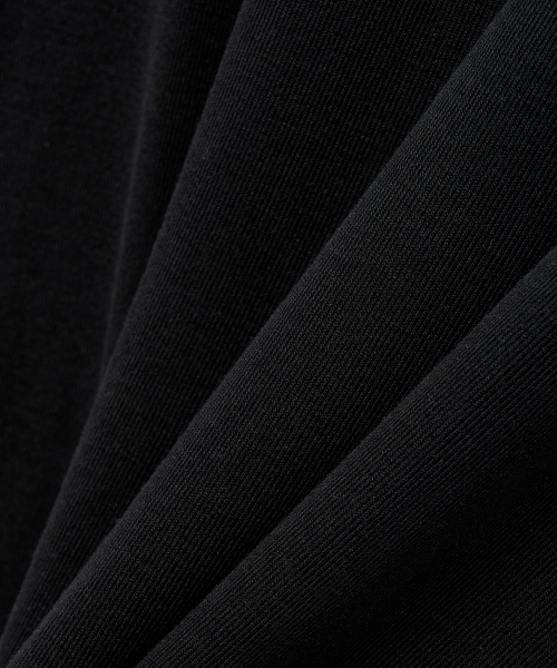 NOIRER（ノイア）の「レイヤードヘンリーネックハーフスリーブTシャツ（ブラックアイボリー）（Tシャツ/カットソー・メンズ・その他・48/50/52）」の3枚目の写真