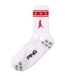 PING（ピン）の「【PING APPAREL】Mr.PINGラインデザインミドルソックス ＜NATIVE＞ (MENS)（ソックス/靴下）」