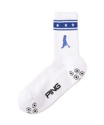 PING（ピン）の「【PING APPAREL】Mr.PINGラインデザインミドルソックス ＜NATIVE＞ (MENS)（ソックス/靴下）」