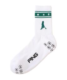 PING（ピン）の「【PING APPAREL】Mr.PINGラインデザインミドルソックス ＜NATIVE＞ (MENS)（ソックス/靴下）」