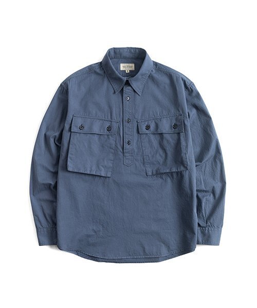 WILD BRICKS(ワイルドブリックス)の「LW MILITARY PULLOVER SHIRT (blue)(シャツ/ブラウス・メンズ・その他・MEDIUM/X-LARGE)」の1枚目の写真