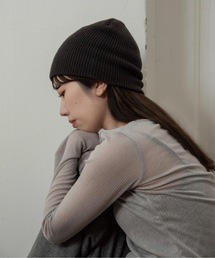 lawgy（ラウジー）の「simple rib embroidery logo knit cap / シンプルリブエンブロイダリーロゴニットキャップ（ニットキャップ/ビーニー）」