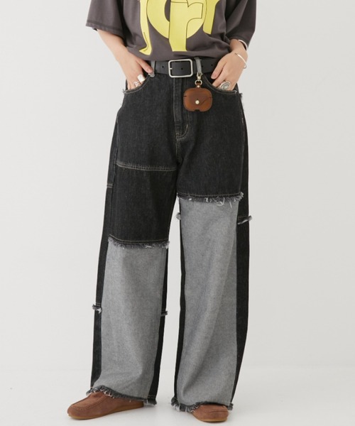 セール】【ZOZO限定】PATCHWORK DENIM PANTS/パッチワークデニムパンツ