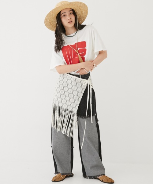 MIRROR STOKE(ミラーストーク)の「【ZOZO限定】PATCHWORK DENIM PANTS/パッチワークデニムパンツ(デニムパンツ・レディース・ブラック/サックスブルー・MEDIUM/LARGE)」の16枚目の写真