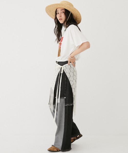 MIRROR STOKE(ミラーストーク)の「【ZOZO限定】PATCHWORK DENIM PANTS/パッチワークデニムパンツ(デニムパンツ・レディース・ブラック/サックスブルー・MEDIUM/LARGE)」の17枚目の写真