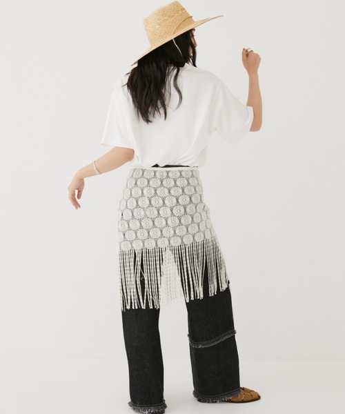 MIRROR STOKE(ミラーストーク)の「【ZOZO限定】PATCHWORK DENIM PANTS/パッチワークデニムパンツ(デニムパンツ・レディース・ブラック/サックスブルー・MEDIUM/LARGE)」の18枚目の写真