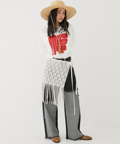 MIRROR STOKE(ミラーストーク)の「【ZOZO限定】PATCHWORK DENIM PANTS/パッチワークデニムパンツ(デニムパンツ・レディース・ブラック/サックスブルー・MEDIUM/LARGE)」の15枚目の写真