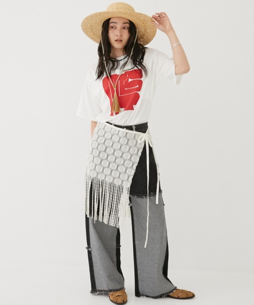MIRROR STOKE(ミラーストーク)の「【ZOZO限定】PATCHWORK DENIM PANTS/パッチワークデニムパンツ(デニムパンツ・レディース・ブラック/サックスブルー・MEDIUM/LARGE)」の19枚目の写真