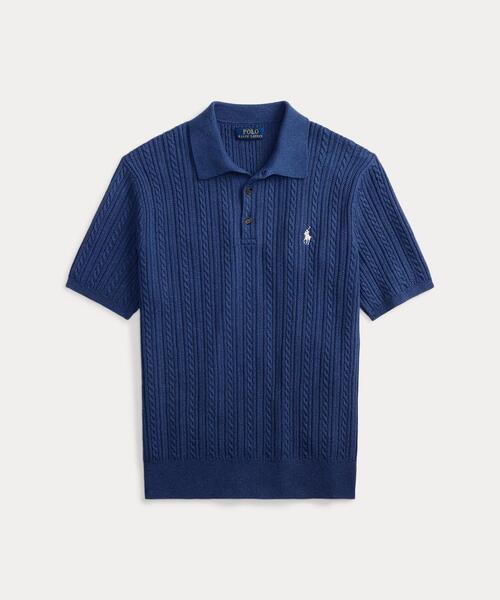POLO RALPH LAUREN ケーブルニット コットン ポロカラー ケーブルニット コットン ポロカラー セーター（ニット/セーター
