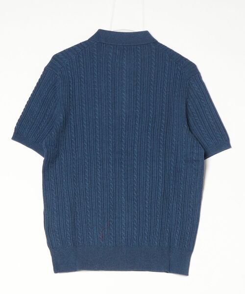 ケーブルニット コットン ポロカラー セーター（ニット/セーター