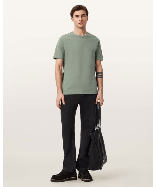 ALLSAINTS（オールセインツ）の「BRACE BRUSHED COTTON CREW NECK T-SHIRT | BRACE ブラッシュ コットン クルーネック Tシャツ（Tシャツ/カットソー・メンズ・グリーン系その他・S/M/L/XL/XS）」の3枚目の写真