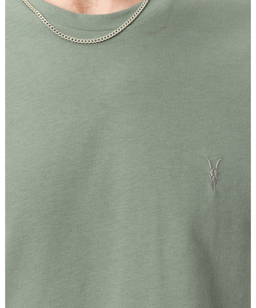 ALLSAINTS（オールセインツ）の「BRACE BRUSHED COTTON CREW NECK T-SHIRT | BRACE ブラッシュ コットン クルーネック Tシャツ（Tシャツ/カットソー・メンズ・グリーン系その他・S/M/L/XL/XS）」の4枚目の写真