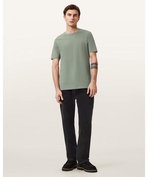 ALLSAINTS（オールセインツ）の「BRACE BRUSHED COTTON CREW NECK T-SHIRT | BRACE ブラッシュ コットン クルーネック Tシャツ（Tシャツ/カットソー・メンズ・グリーン系その他・S/M/L/XL/XS）」の5枚目の写真