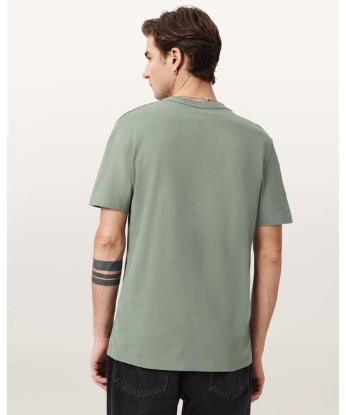 ALLSAINTS（オールセインツ）の「BRACE BRUSHED COTTON CREW NECK T-SHIRT | BRACE ブラッシュ コットン クルーネック Tシャツ（Tシャツ/カットソー・メンズ・グリーン系その他・S/M/L/XL/XS）」の6枚目の写真