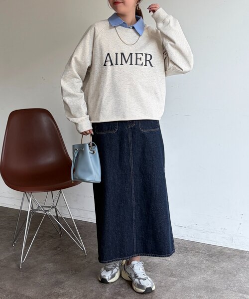 Chez toi（シェトワ）の「フロントポケットIラインデニムスカート（スカート・レディース・ブルー/インディゴブルー・FREE）」の15枚目の写真