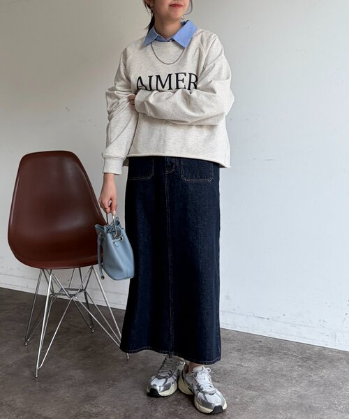 Chez toi（シェトワ）の「フロントポケットIラインデニムスカート（スカート・レディース・ブルー/インディゴブルー・FREE）」の21枚目の写真