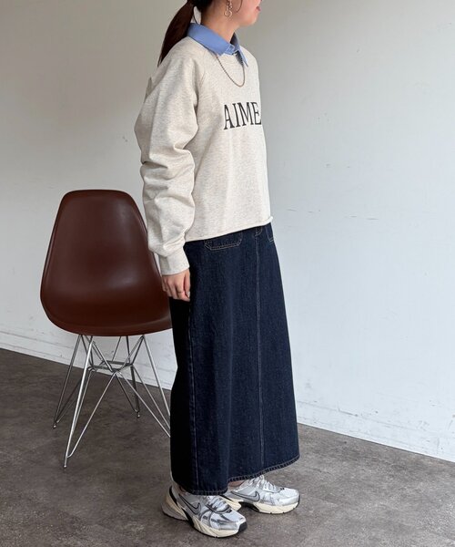 Chez toi（シェトワ）の「フロントポケットIラインデニムスカート（スカート・レディース・ブルー/インディゴブルー・FREE）」の22枚目の写真