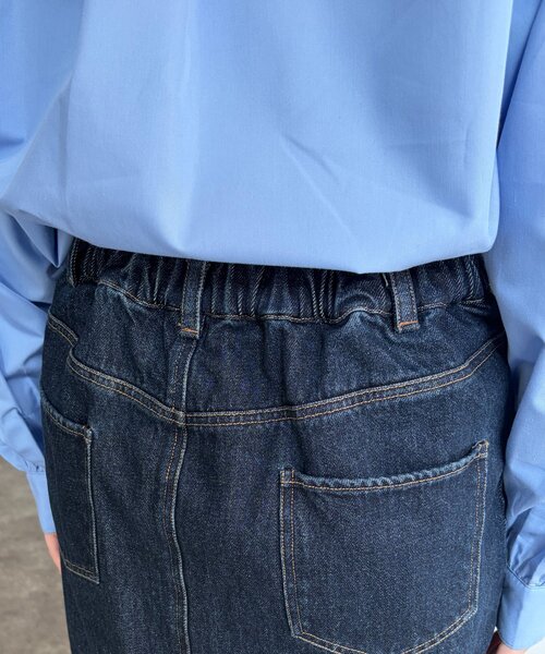 Chez toi（シェトワ）の「フロントポケットIラインデニムスカート（スカート・レディース・ブルー/インディゴブルー・FREE）」の16枚目の写真