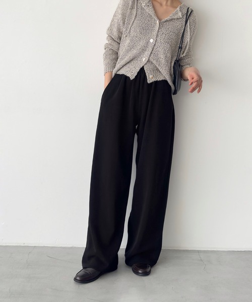 CANAL JEAN（キャナルジーン）の「El mar　ドライコットンスウェットパンツ（スウェットパンツ・レディース・ブラック/ネイビー/グレー・ONE SIZE）」の2枚目の写真