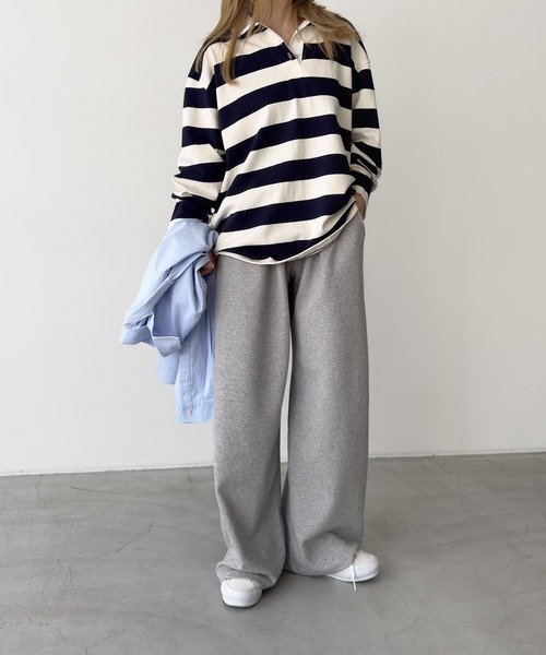 CANAL JEAN（キャナルジーン）の「El mar　ドライコットンスウェットパンツ（スウェットパンツ・レディース・ブラック/ネイビー/グレー・ONE SIZE）」の6枚目の写真