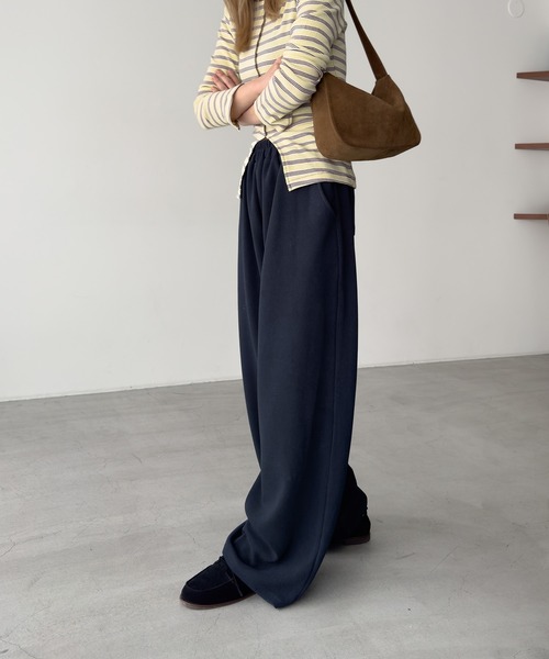 CANAL JEAN（キャナルジーン）の「El mar　ドライコットンスウェットパンツ（スウェットパンツ・レディース・ブラック/ネイビー/グレー・ONE SIZE）」の10枚目の写真