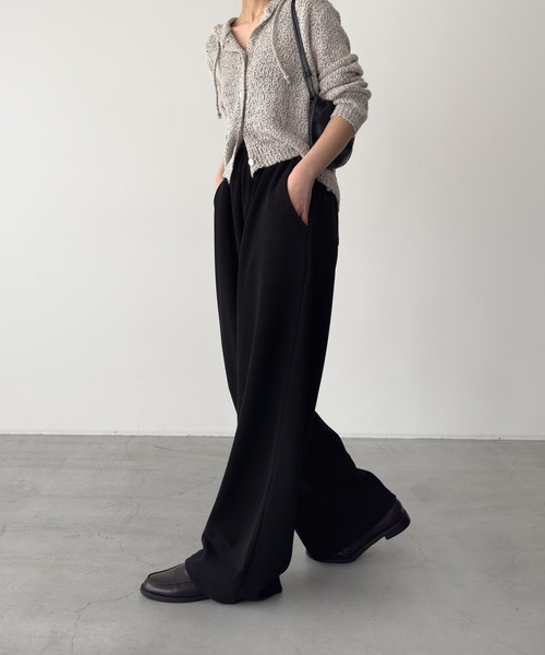 CANAL JEAN（キャナルジーン）の「El mar　ドライコットンスウェットパンツ（スウェットパンツ・レディース・ブラック/ネイビー/グレー・ONE SIZE）」の7枚目の写真