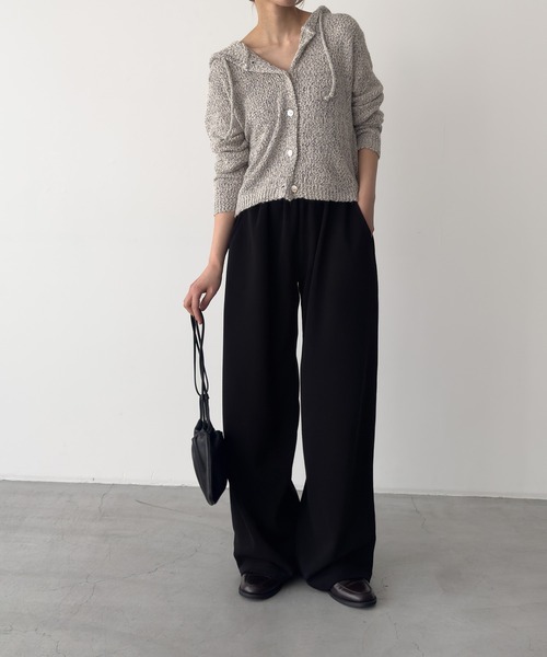 CANAL JEAN（キャナルジーン）の「El mar　ドライコットンスウェットパンツ（スウェットパンツ・レディース・ブラック/ネイビー/グレー・ONE SIZE）」の9枚目の写真