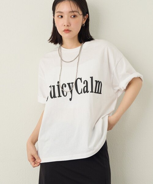 Omekashi（オメカシ）の「JUICY CALM BIG Tシャツ（Tシャツ/カットソー・レディース・オフホワイト/チャコールグレー/アイボリー・FREE）」の5枚目の写真
