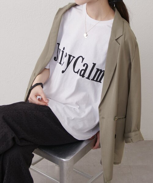 Omekashi（オメカシ）の「JUICY CALM BIG Tシャツ（Tシャツ/カットソー・レディース・オフホワイト/チャコールグレー/アイボリー・FREE）」の13枚目の写真