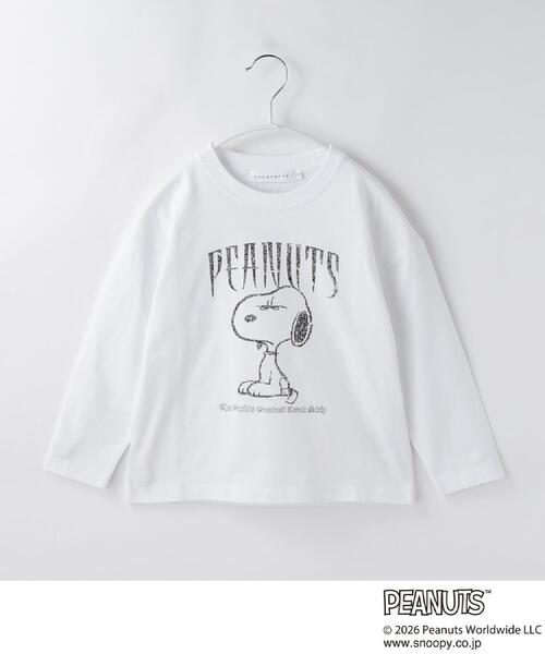 THE SHOP TK (ザ ショップ ティーケー )の「【110-160】PEANUTS / ピーナッツ スヌーピー ヴィンテージ風プリント長袖Tシャツ(Tシャツ/カットソー・キッズ・グレー/オフホワイト・11/12/13/14/15 /16)」の3枚目の写真