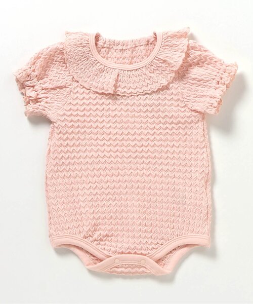 apres les cours（アプレレクール）の「ぽこぽこパフスリーブボディースーツ（ロンパース・キッズ・その他3/ピンク・80/70）」の2枚目の写真