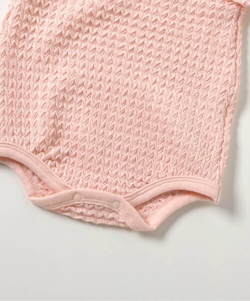 apres les cours（アプレレクール）の「ぽこぽこパフスリーブボディースーツ（ロンパース・キッズ・その他3/ピンク・80/70）」の4枚目の写真