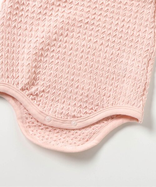 apres les cours（アプレレクール）の「ぽこぽこパフスリーブボディースーツ（ロンパース・キッズ・その他3/ピンク・80/70）」の3枚目の写真