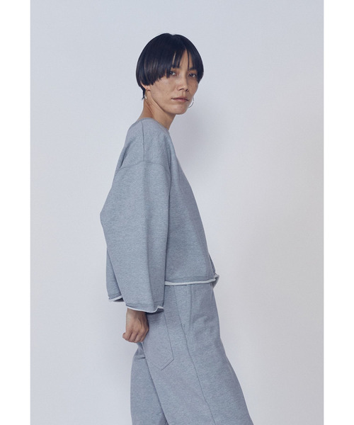 1er Arrondissement(プルミエアロンディスモン)の「<IRONING (アイロニング)>ロゴスウェットショートプルオーバー(Tシャツ/カットソー・レディース・グレー系その他5/ブルー系その他3・FREE)」の4枚目の写真