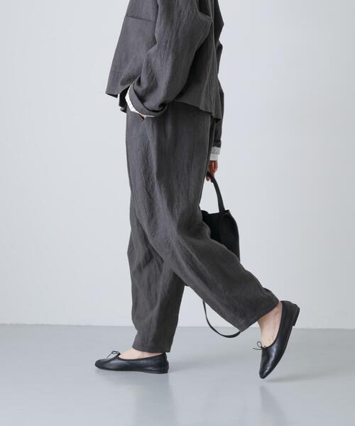 かぐれ（カグレ）の「リネンラミールーズテーパードパンツ（その他パンツ・レディース・チャコールグレー/ブラック・FREE）」の6枚目の写真