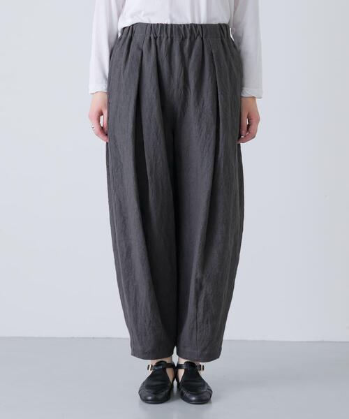 かぐれ（カグレ）の「リネンラミールーズテーパードパンツ（その他パンツ・レディース・チャコールグレー/ブラック・FREE）」の10枚目の写真