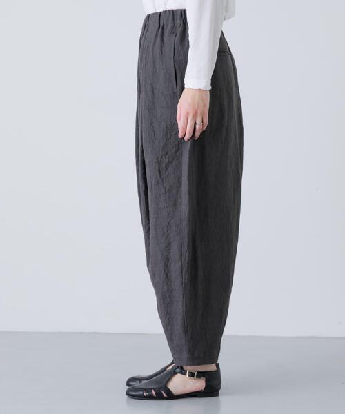 かぐれ（カグレ）の「リネンラミールーズテーパードパンツ（その他パンツ・レディース・チャコールグレー/ブラック・FREE）」の11枚目の写真