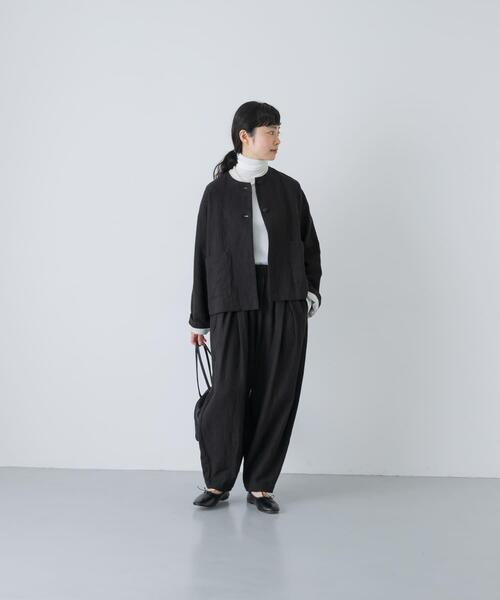 かぐれ（カグレ）の「リネンラミールーズテーパードパンツ（その他パンツ・レディース・チャコールグレー/ブラック・FREE）」の22枚目の写真