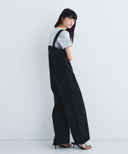Le Minor（ルミノア）の「Le minor｜SALOPETTE（サロペット/オーバーオール・レディース・ブラック・38/36）」の3枚目の写真