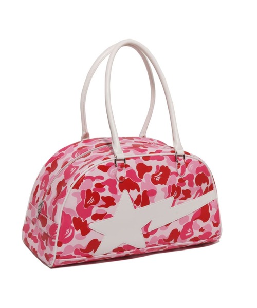 A BATHING APE(アベイシングエイプ)の「ABC CAMO BOWLING BAG(ショルダーバッグ・レディース・グリーン/ピンク・FREE)」の8枚目の写真