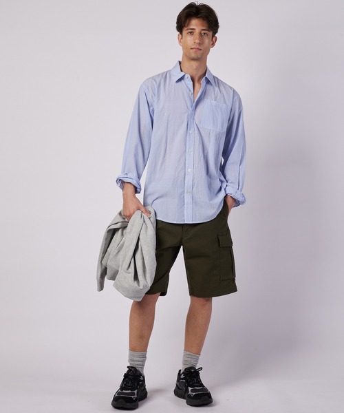 Eddie Bauer（エディーバウアー）の「パックイット シアサッカー 長袖シャツ（シャツ/ブラウス・メンズ・ブルー/ライトグリーン/ブラック・XXL/XL/L/M/S）」の10枚目の写真