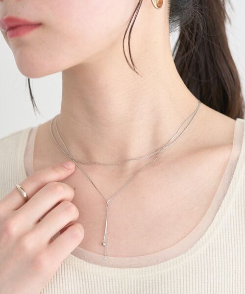 earth music&ecology（アースミュージックアンドエコロジー）の「【ステンレス】Y字ネックレス（ネックレス・レディース・ゴールド/シルバー・FREE）」の5枚目の写真