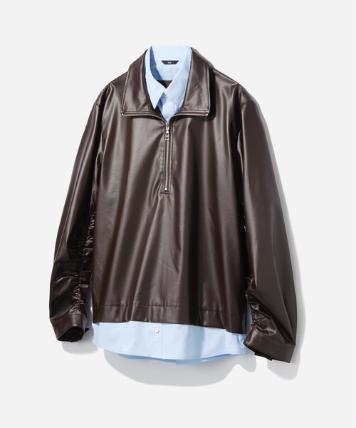 HARE（ハレ）の「LAYERED SHELLシャツ(HARE)（シャツ/ブラウス・メンズ・ブラック/ブラウン・FREE）」の2枚目の写真