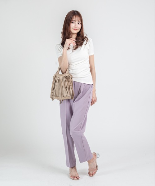 AULENTTI(オウレンティ)の「【AULENTTI/オウレンティ】フリンジ 2WAY スエードショルダーバッグ(ショルダーバッグ・レディース・ブラウン/ベージュ・FREE)」の13枚目の写真