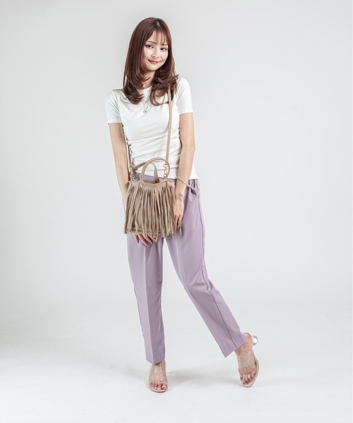 AULENTTI(オウレンティ)の「【AULENTTI/オウレンティ】フリンジ 2WAY スエードショルダーバッグ(ショルダーバッグ・レディース・ブラウン/ベージュ・FREE)」の15枚目の写真