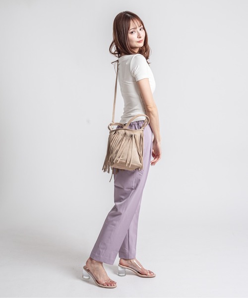 AULENTTI(オウレンティ)の「【AULENTTI/オウレンティ】フリンジ 2WAY スエードショルダーバッグ(ショルダーバッグ・レディース・ブラウン/ベージュ・FREE)」の14枚目の写真