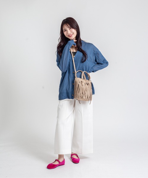 AULENTTI(オウレンティ)の「【AULENTTI/オウレンティ】フリンジ 2WAY スエードショルダーバッグ(ショルダーバッグ・レディース・ブラウン/ベージュ・FREE)」の8枚目の写真