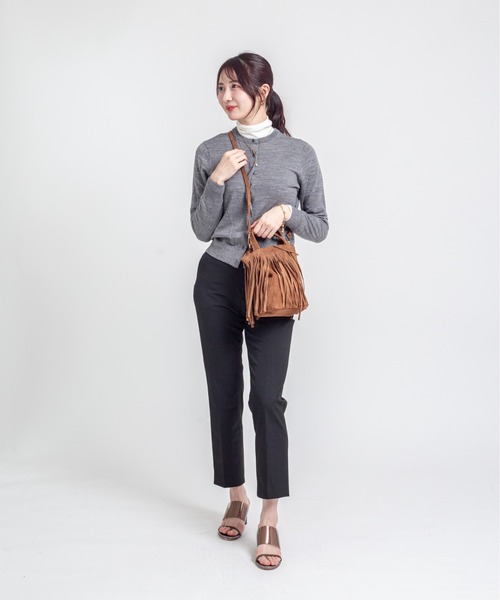 AULENTTI(オウレンティ)の「【AULENTTI/オウレンティ】フリンジ 2WAY スエードショルダーバッグ(ショルダーバッグ・レディース・ブラウン/ベージュ・FREE)」の11枚目の写真
